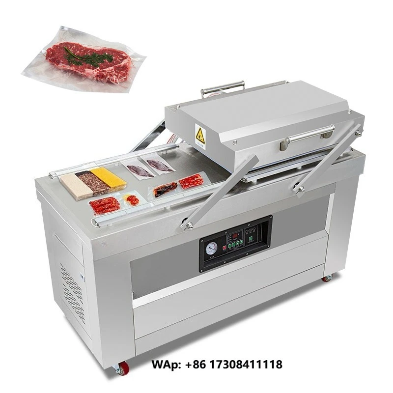Double Chamber Vacuum Packing Machine  Tea Morocco Peanut Dates Food Thermoforming Automatic Vacuum Sealer Packing Machine