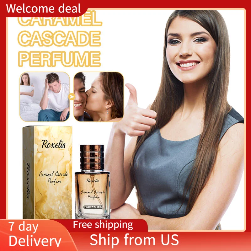 Roxelis Caramel Perfume, Fresh Natural Light Fragrance Niche Perfume Exudes Charm Couple Dating Fragrance Perfume