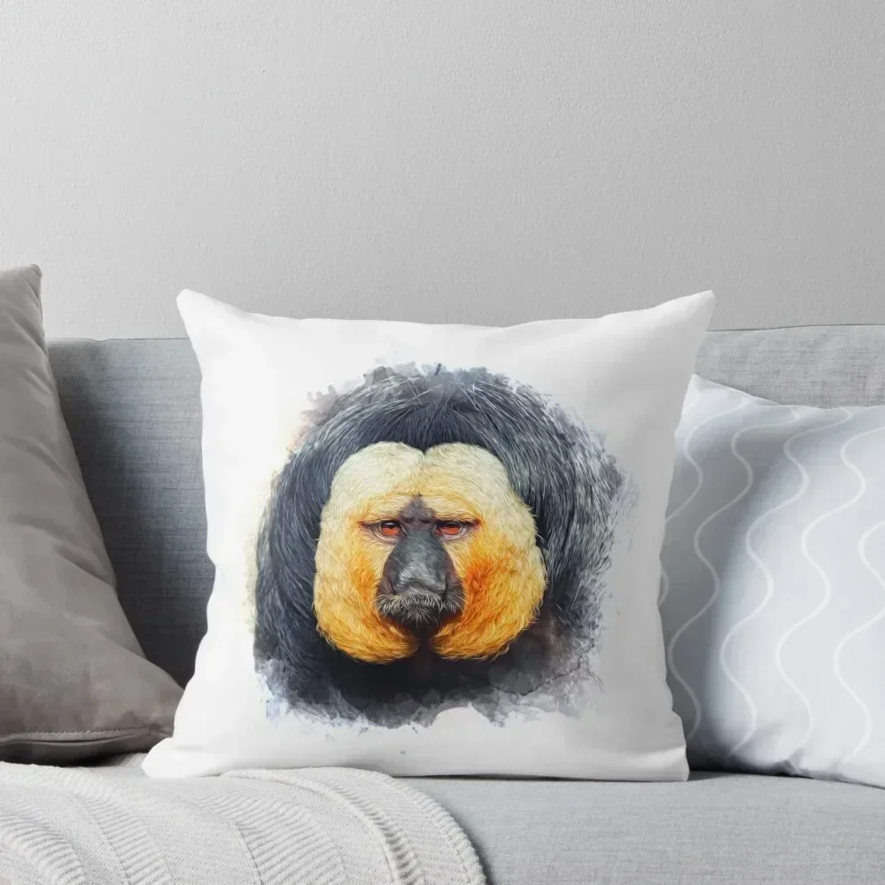 White-faced saki monkey Throw Pillow Pillowcases Bed Cushions luxury throw pillow covers pillow