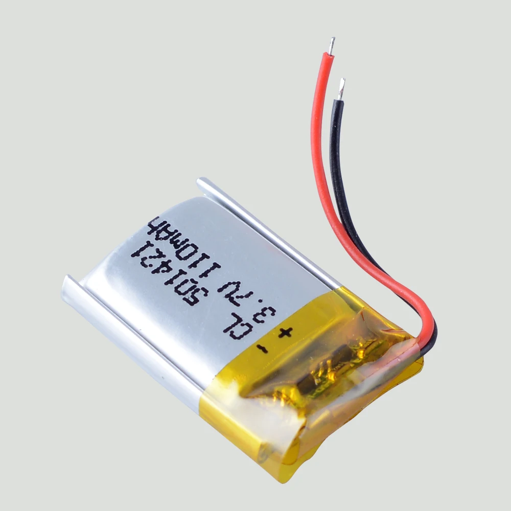 501522 501421 3.7V 110mAh Lithium Polymer LiPo Rechargeable Battery For Mp3 PAD E-book GPS Bluetooth pen Headset Headphone