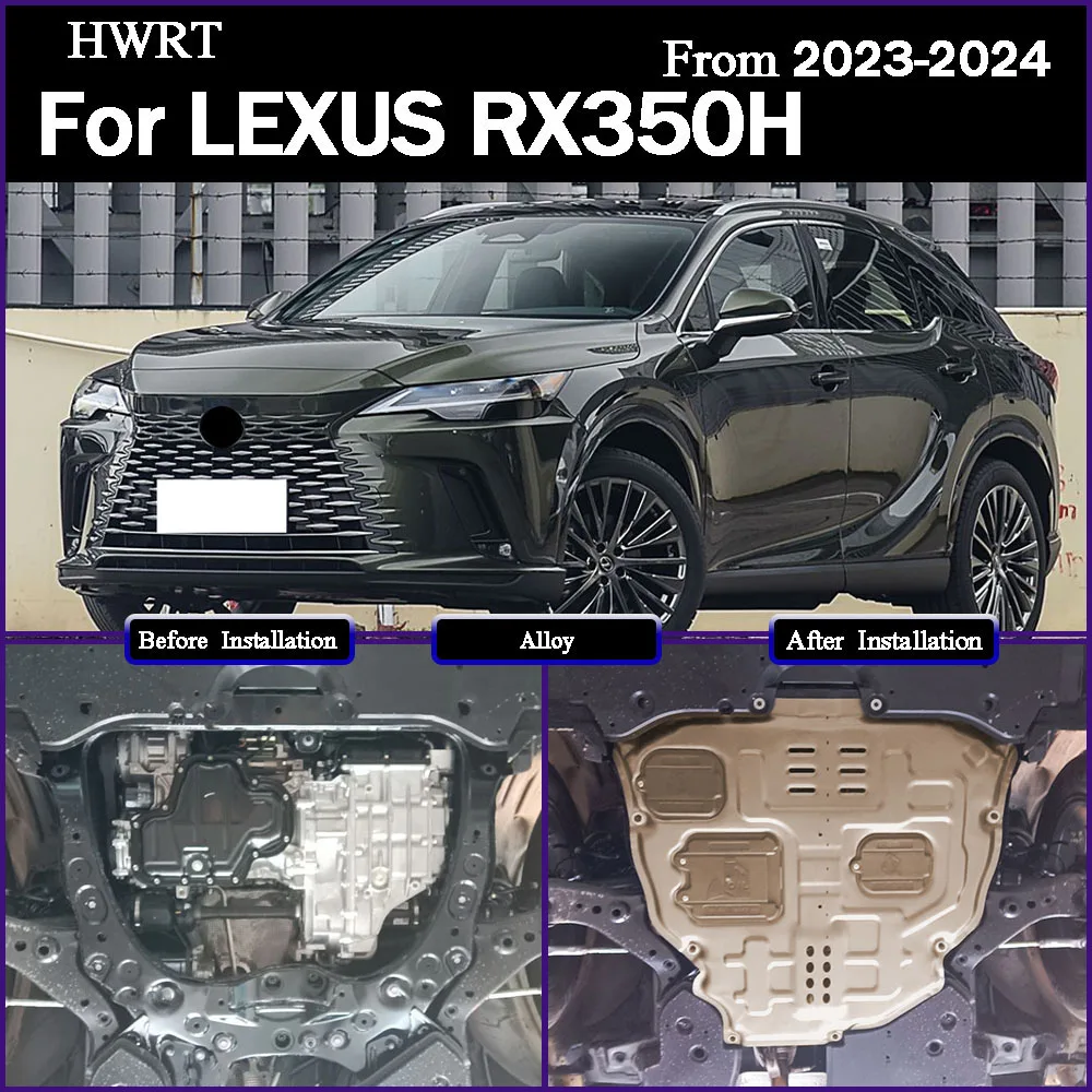 For LEXUS RX350H 2023-2024 2.5L Under Engine Guard Splash Shield Mud Fender Cover Plate Fender Mudguard Protector Alloy