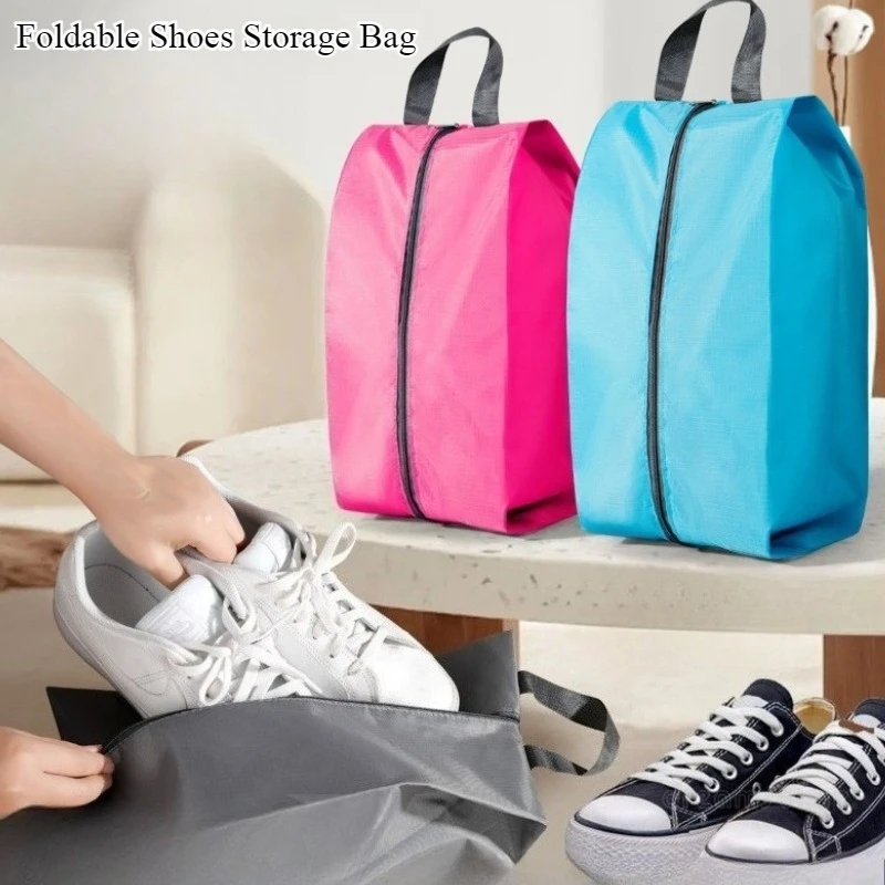 

Foldable Shoe Storage Bag - Waterproof Travel Organizer with Handles for Sneakers, Shoes, Boots, Saving Space & Portable Carry