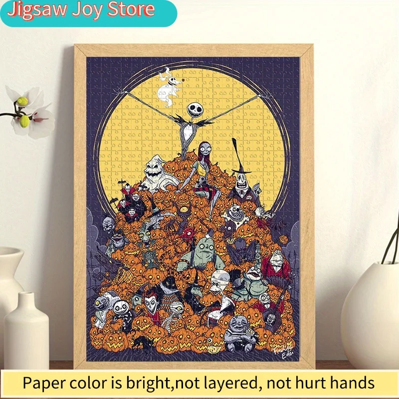 1000 stks Nightmare Before Christmas Jack Skellington & Sally puzzel - Nightmare Before Christmas film - Tim geïnspireerde gigantische puzzel