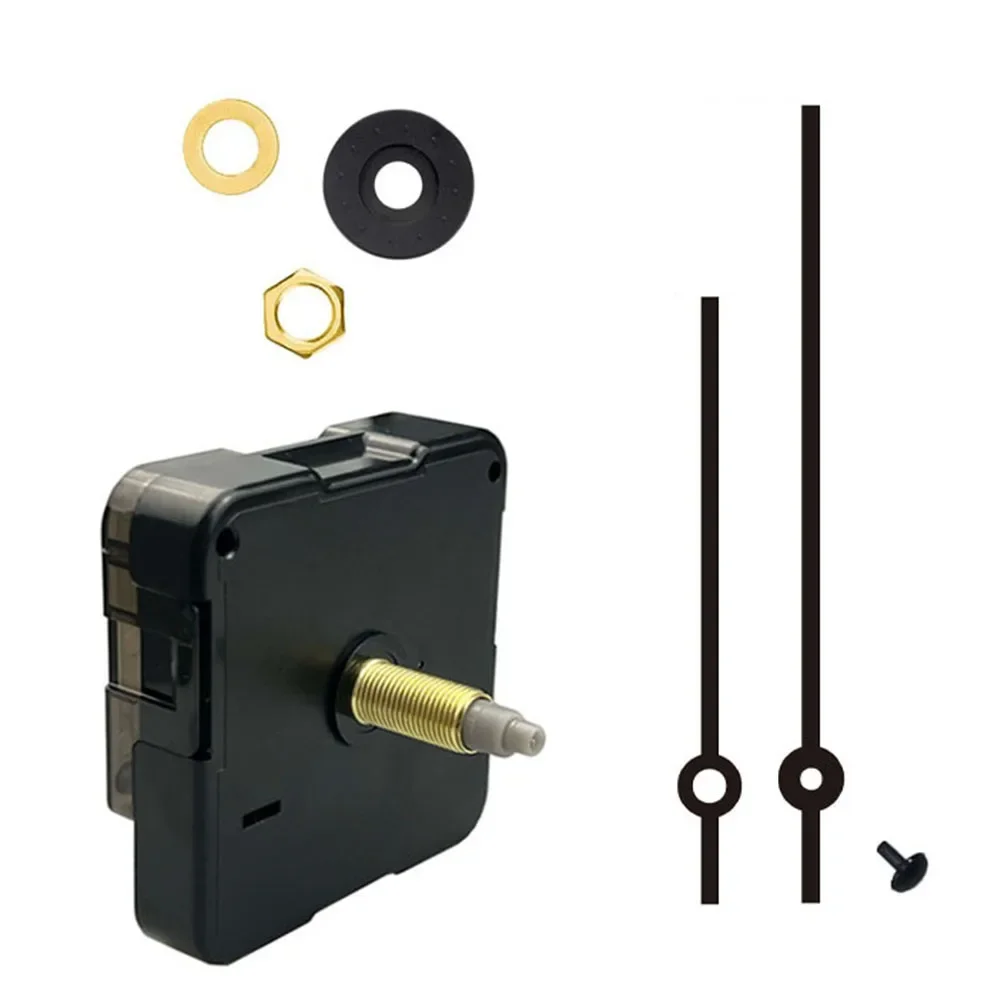 1 Set Wall Clock Movement Silent Clock Movement DIY Repair Parts Kit Long Thread For Clocks With A Panel Thickness Within 8-10mm