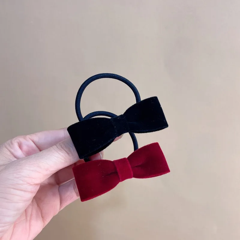 4pc Mode Vintage Erweiterte Solide Samt Bogen Haarband für Frauen Mädchen Elegante Koreanische Haar Hoops Stirnband Zubehör – Detail 6