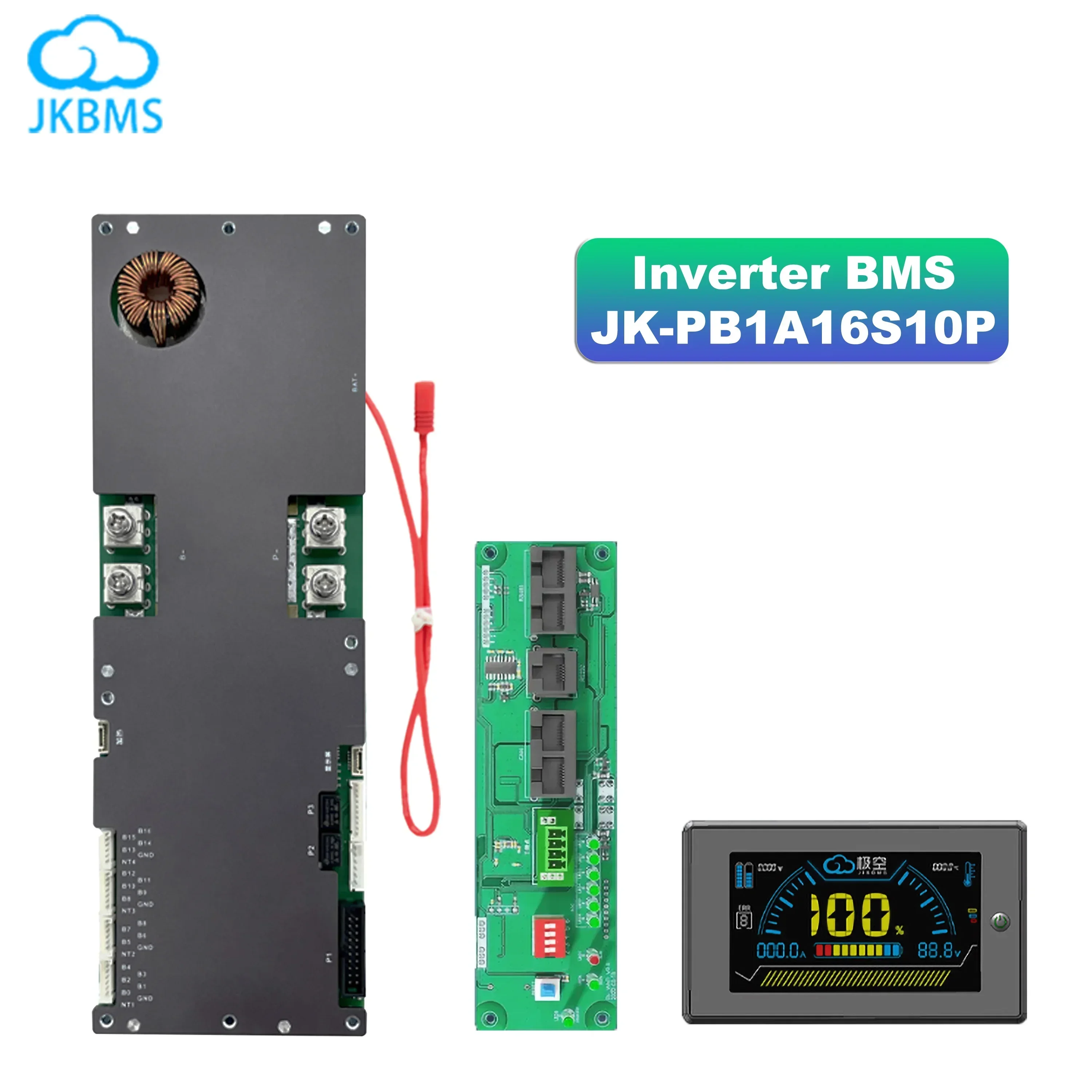 JKBMS Inverter pintar, Inverter pintar BMS 8S 16S 24V 48V 100A 8S-16S penyimpanan energi keluarga Lifepo4/Li-ion/LTO untuk grobo Deye