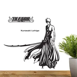 BLEACH Wall Decal Vinyl Glass Stickers Kurosaki Ichigo Kuchiki Rukia Ichimaru Gin Decor Home Decorative Decoration Anime