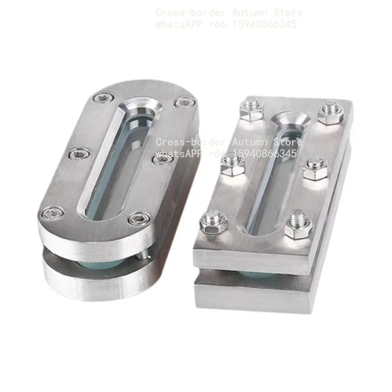Stainless steel hexagonal rectangle pair observation plate liquid level gauge frame type 200