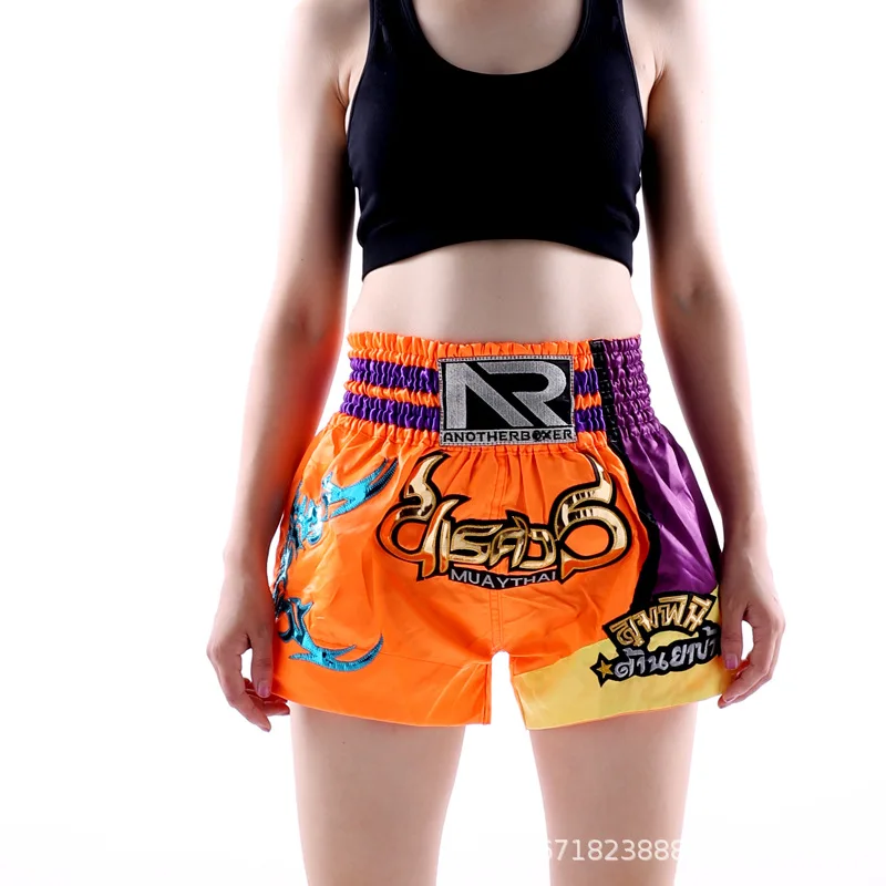 Muay Thai Boxing Shorts for Men\'s Women\'s Kids Teenagers Kickboxing Fighting MMA Trunks Sanda Grappling Bjj Sports Short Pants