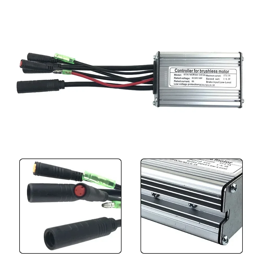 Waterproof 3648V KT17A Controller for 350W Brushless Motor with Display Compatibility Includes Headlight Switch Function