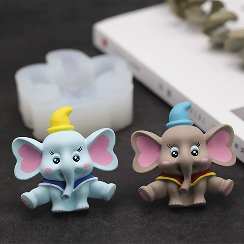 Silicone Mold Cartoon Elephant Resin Kitchen Baking Tools For DIY Chocolate Cake Fondant Moulds Dessert Pastry Decoration