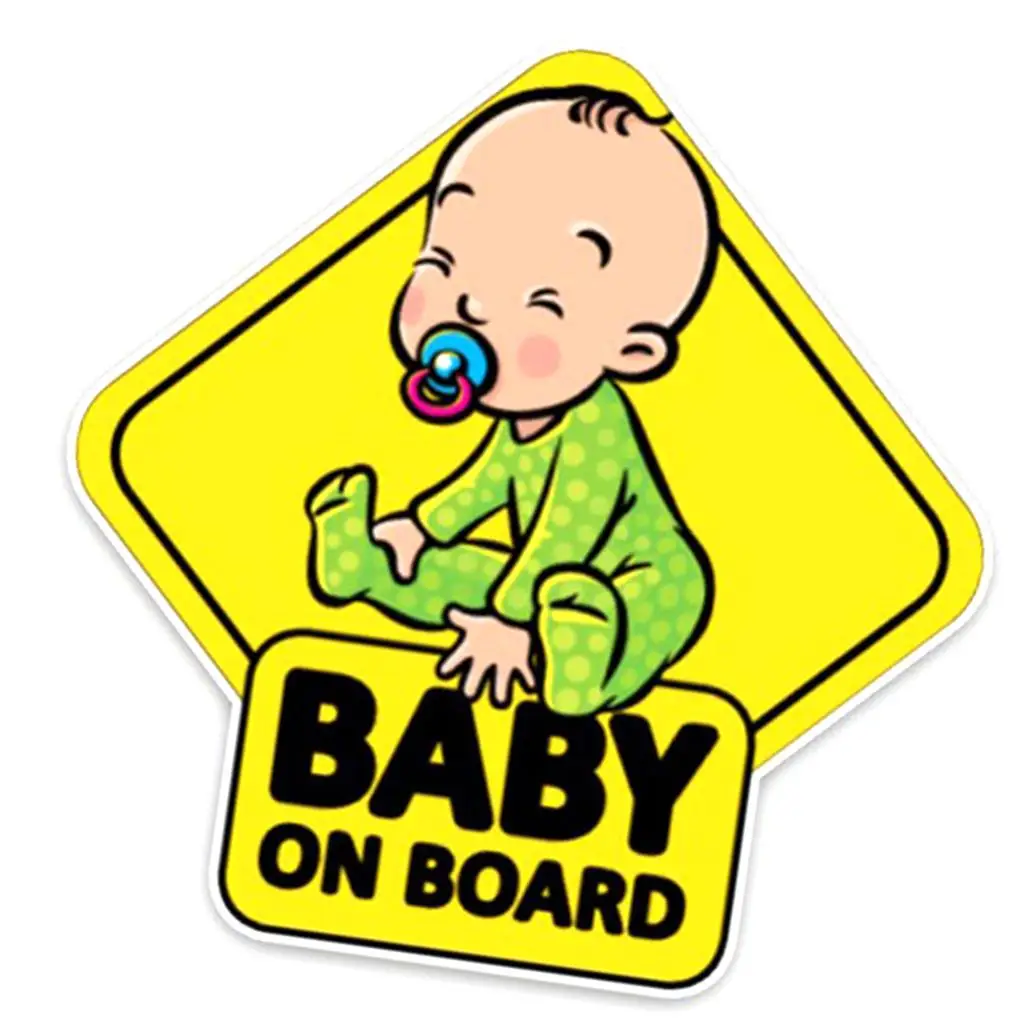 High Visibility Baby Warning Sticker Reflective Car Safety Sign Waterproof PVC Decal for Daily Driving