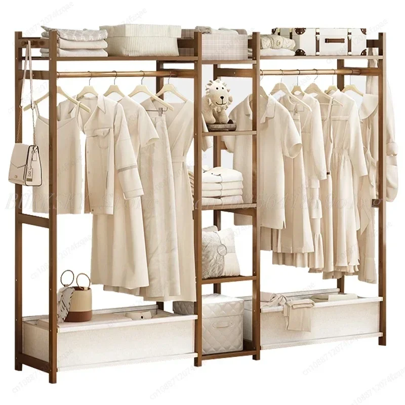 

Storage Shelf Bedrooms Wardrobes Dressing Room System Clothes Rack Stand Hangers Wooden Book Shelf Furniture For Dressing Rooms