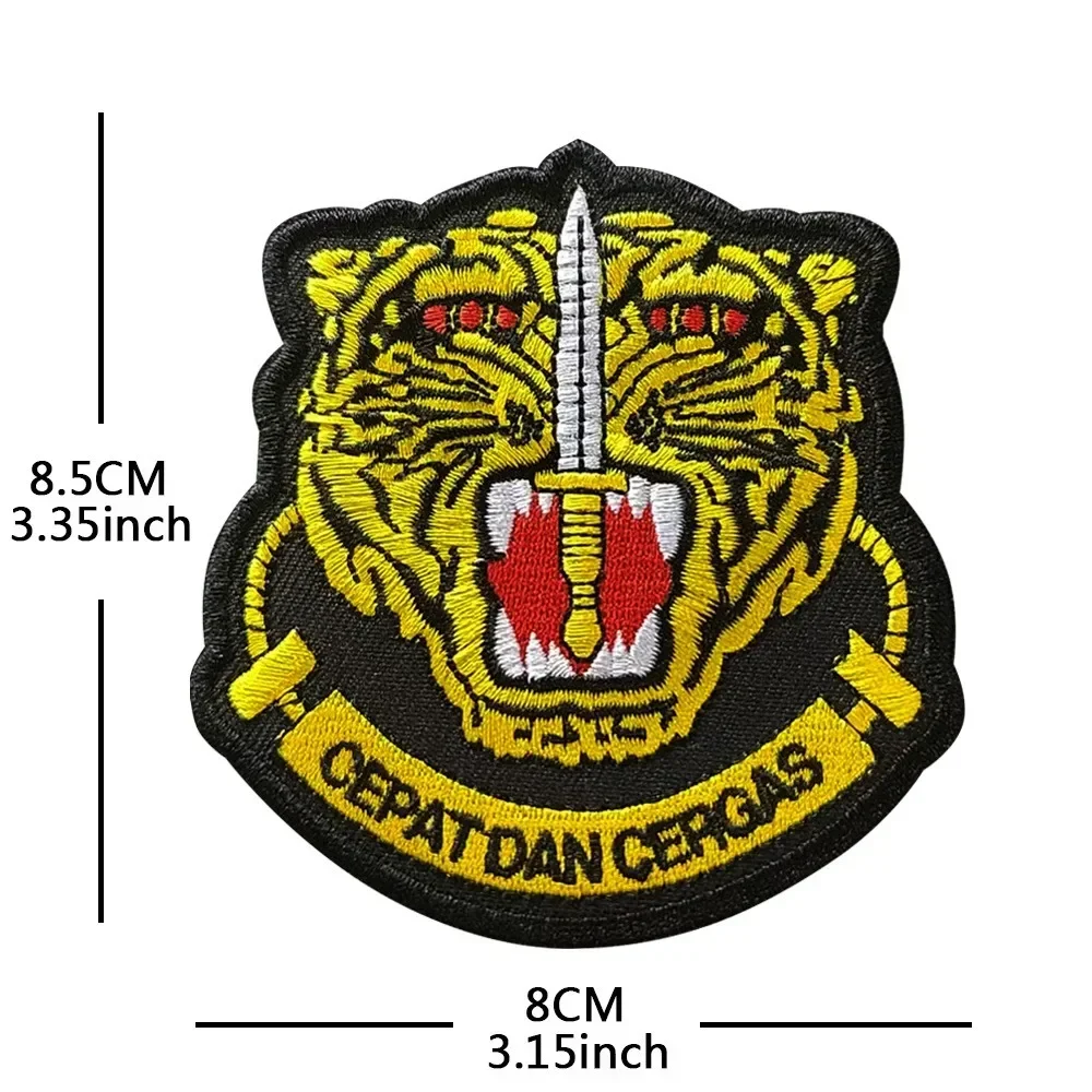 Malaysia Flag Tactical Fabric Patch Malaysian Commandos Applique Hook Loop Backpacks