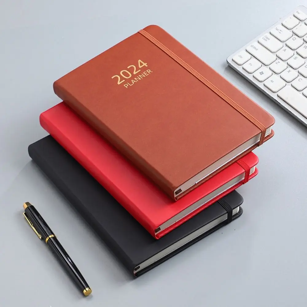 

Записная книжка на английском языке 2024 A5, записная книжка, блокнот, органайзер времени, 12 месяцев, планировщик, блокнот, записные заметки