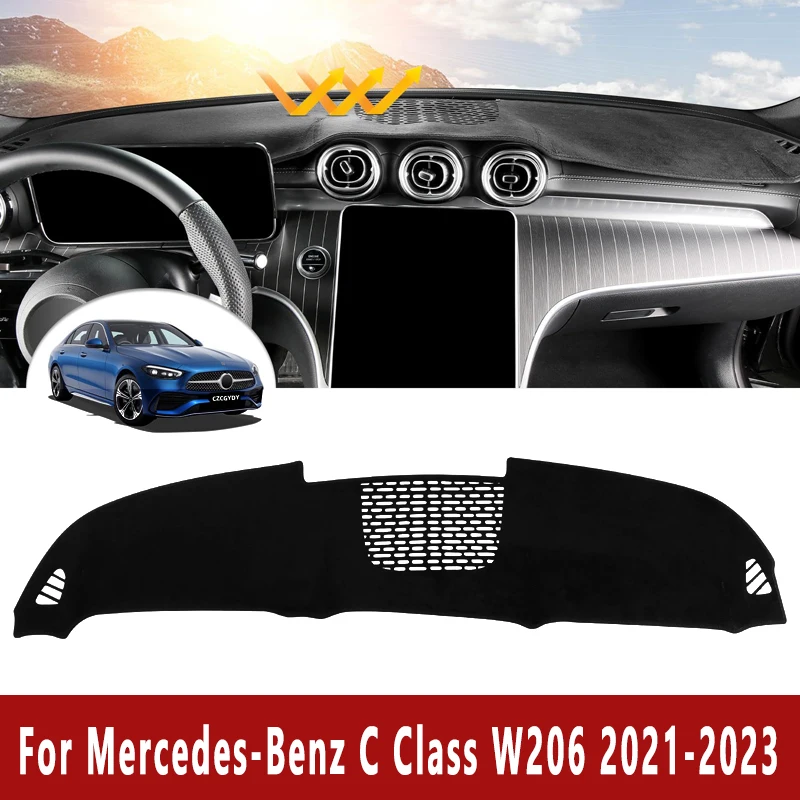 

Car Dashboard Mat Dash Cover Pad Custom for For Mercedes-Benz C Class W206 2021 2022 2023 Nonslip Cape Sunshade Accessories