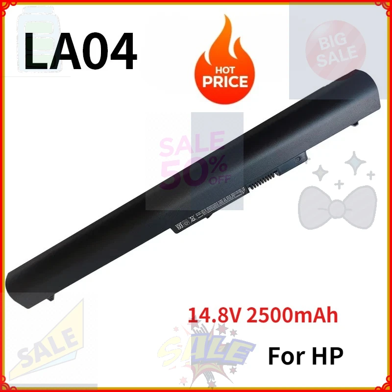 

Laptop Battery for HP Pavilion TouchSmart 14 15 Notebook PC Series F3B96AA 728460-001 LA04 TPN-Q129 130 131 132 248 3 40 G1