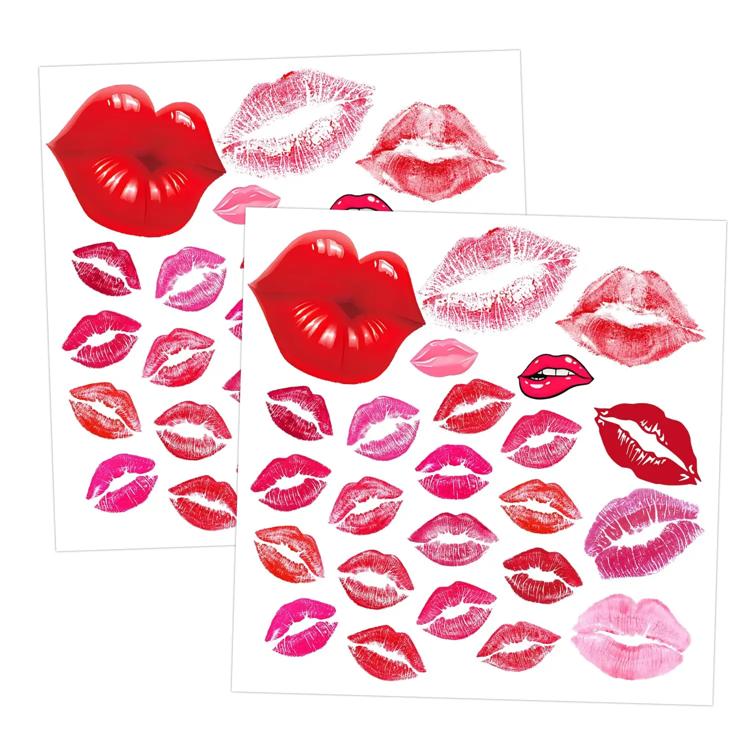 

Lip Print Temporary Tattoo Stickers for Women Men, Halloween, Mother’s Day,2 PCS