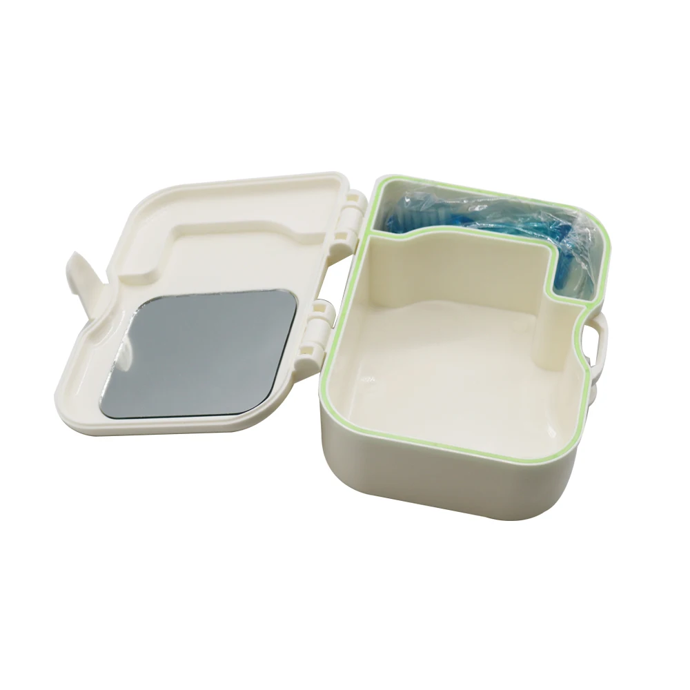 

Premium Quality Denture Retainer Mouthguard Box with Mirror and Brush False Teeth Retainer Kit