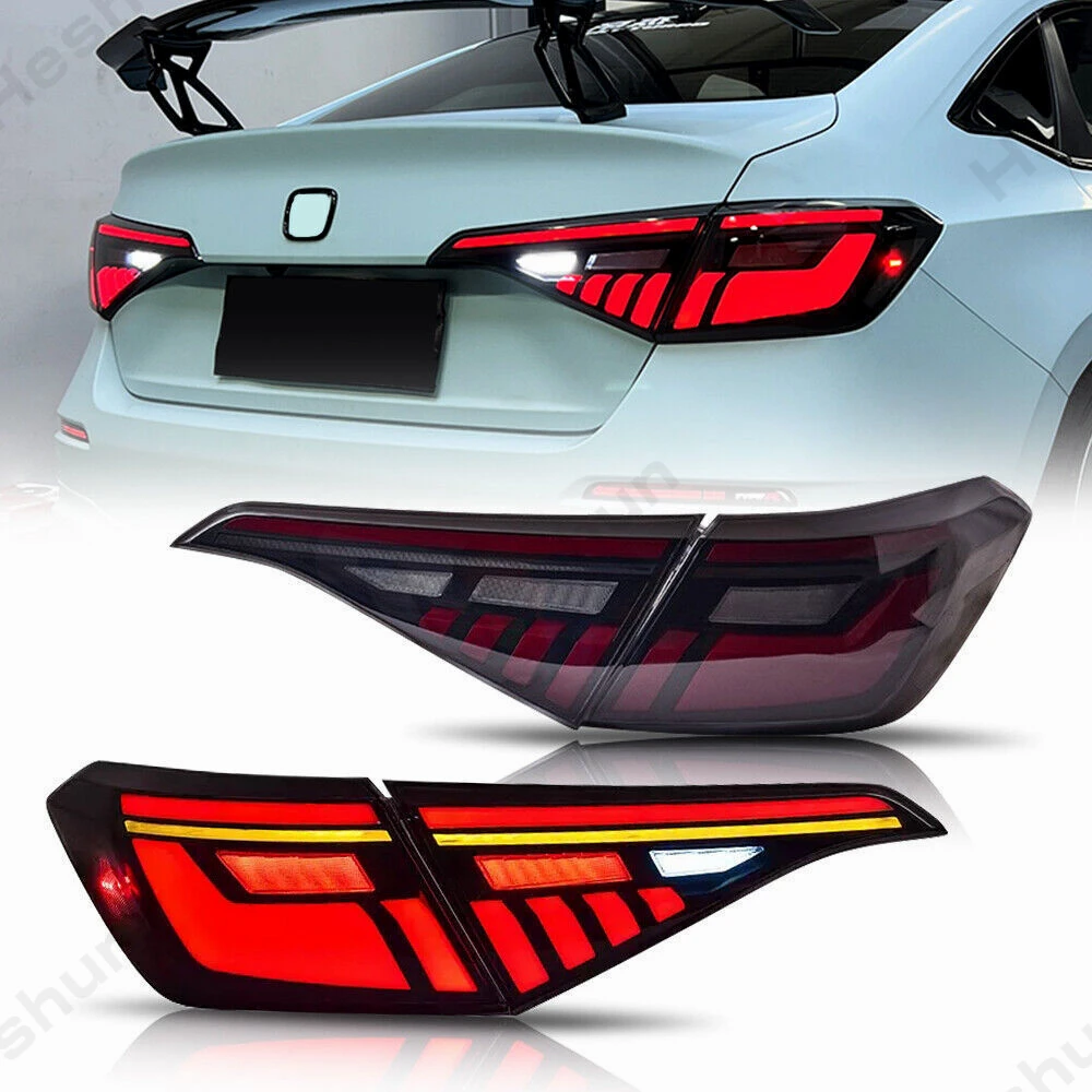 RGB Light Assembly For Honda Civic 2022/2023 TailLights 11th Gen Civic Sedan Lamp Accessory Taillights,Sequential Turn Signal