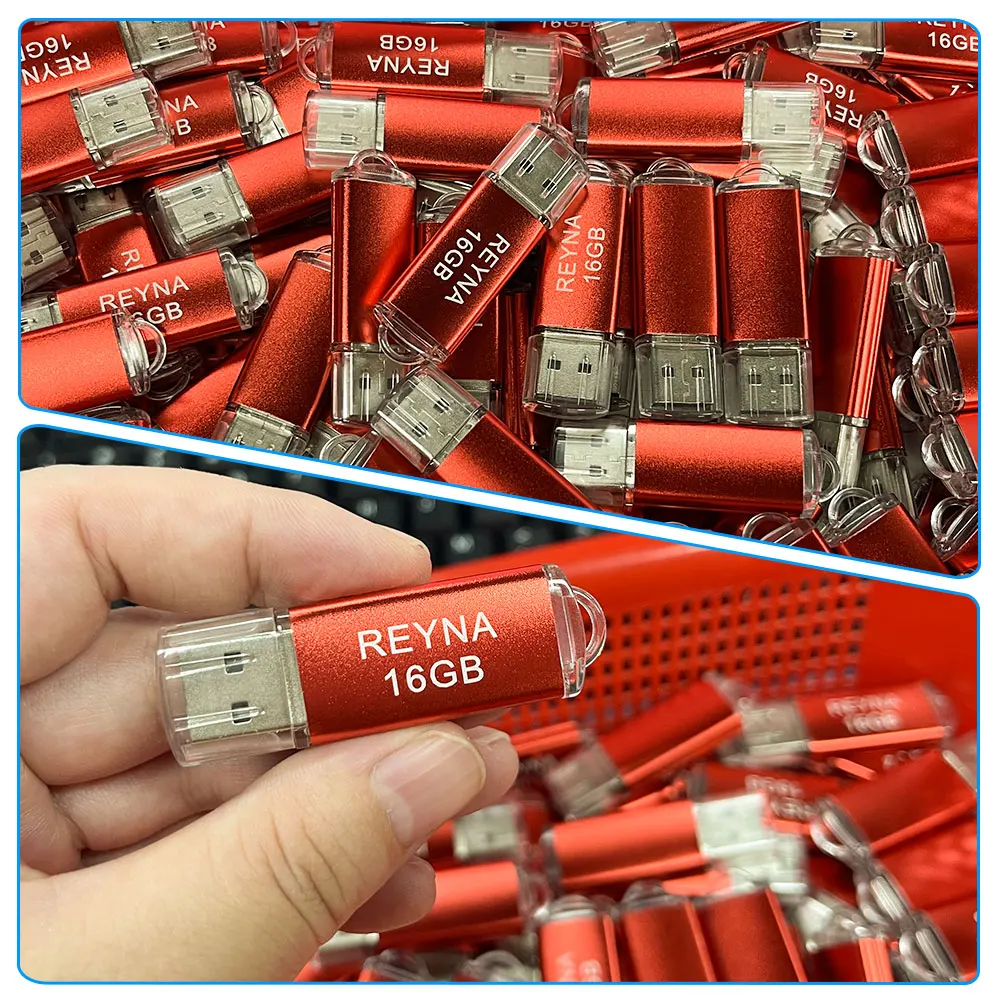 100PCS Waterproof USB Flash Drive 16gb 32gb 64gb 128gb Flash Disk Pendrive флешка Usb Memory Stick Free Logo Gift U-disk