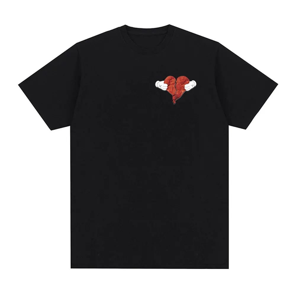 Kanye West Heartbreak T-shirt Hip Hop Vintage Men Women High Quality Short Sleeve T Shirt 100% Cotton Casual T Shirts Streetwear