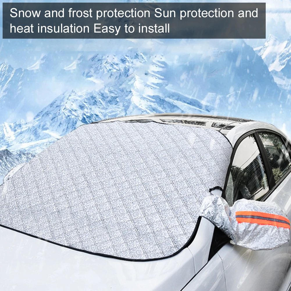 Cubierta magnética para parabrisas de coche, Protector de parabrisas delantero para nieve y escarcha, impermeable, Invierno