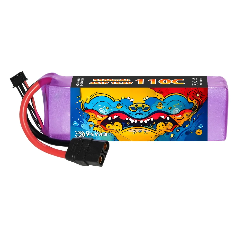 Original VSVAW 5300mAh 4S 15.2V 110C/220C HV Lipo Battery Remote Control Car Model Ship Model FPV Toy Lithium ion Battery