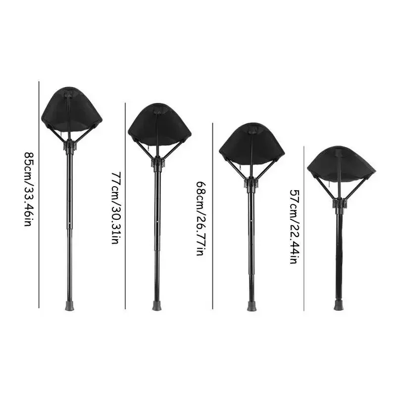 Camping Stool Retractable Hiking Chair Outdoor Folding Chair Heavy Duty One Leg Stool Seat For Camping Fishing Hiking Gardening