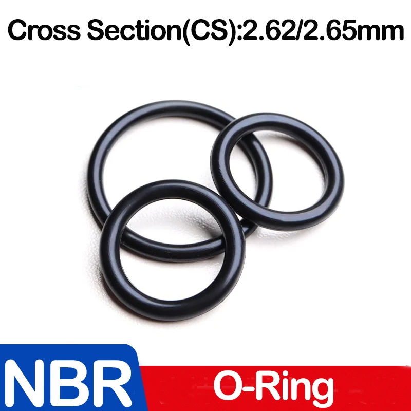WD CS 2.62/2.65mm,NBR O Ring Sealing Gasket Nitrile Rubber Washers for Car Auto Vehicle Inner Diameter1.24--247.32mm,ID x CS