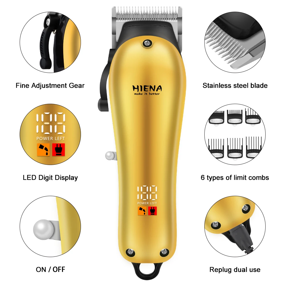 HIENA Hair cutting machine Hair clipper haircut machine trimmer for men shaving machine Professional hair clipper