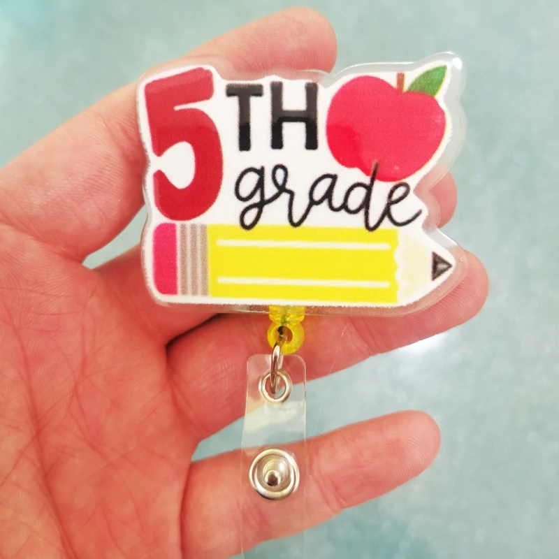 stock teacher brooch pencil badge back to school pins chancho 1st 5st grade school badge