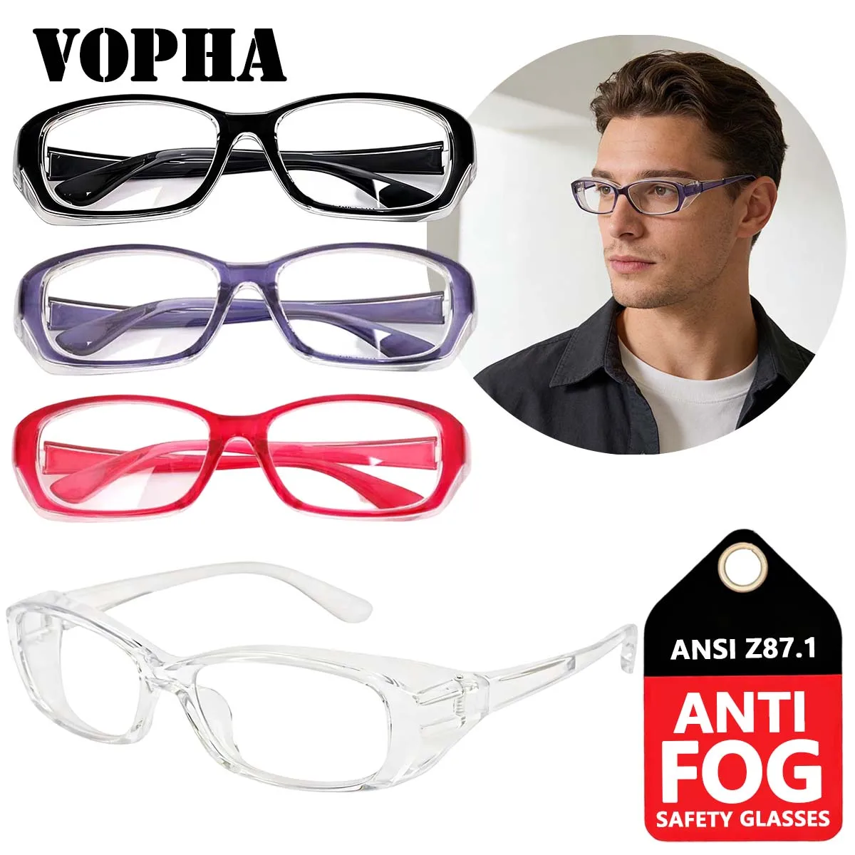 4 Pack Anti-Fog Saf…