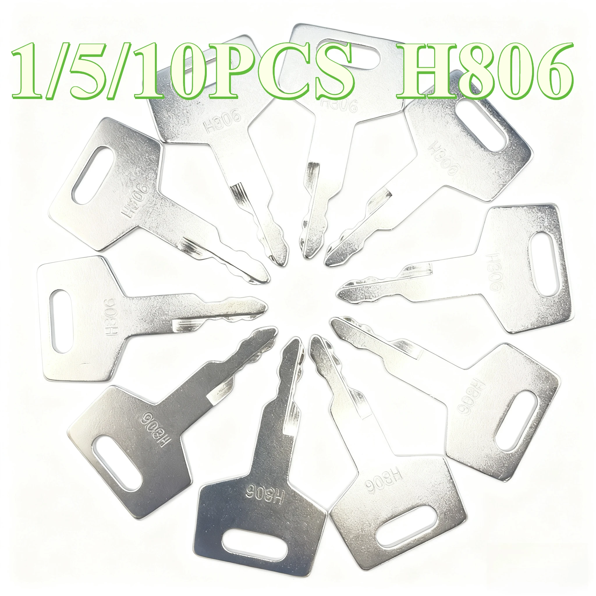 H806 1/5/10Pcs Ignition Key 17001-00019 H806 180845 Compatible with Takeuchi Excavators Compatible with Gehl CTL Track Loaders