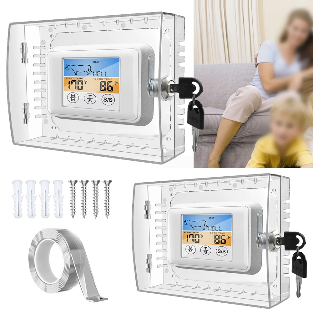 Transparent Thermostat Cover With Lock  Thermostat Lock Box With 2 Keys Ac Lock Box Cover Thermostat Guard For Home