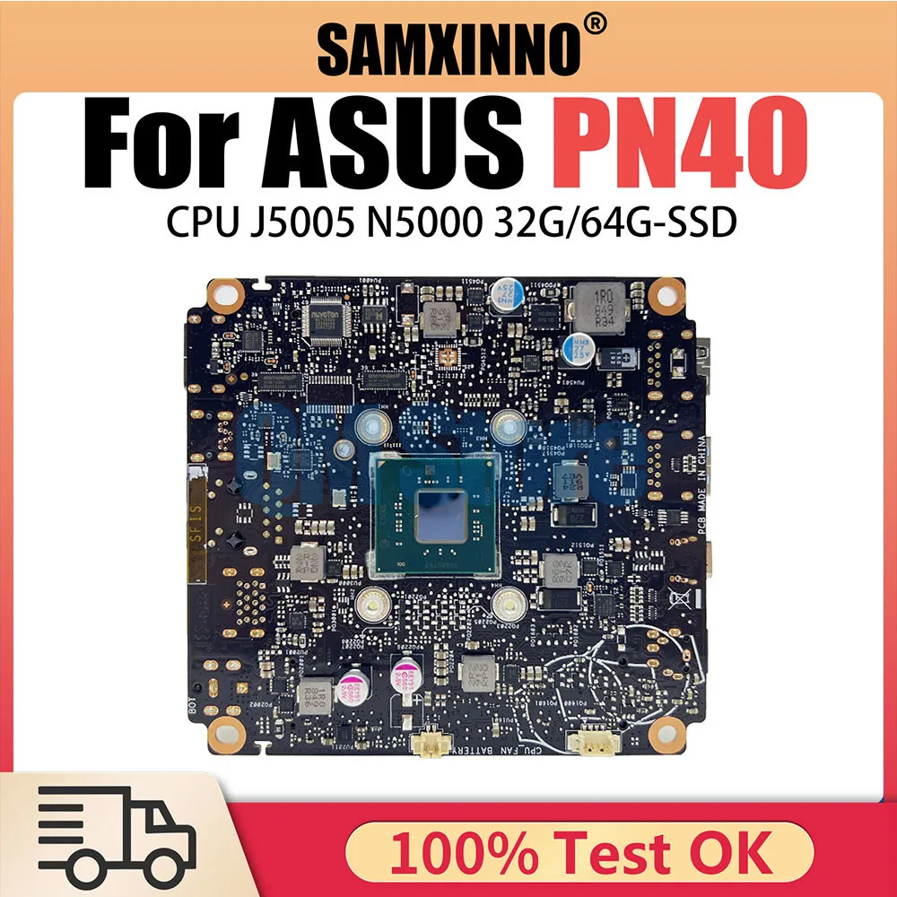 PN40 Mainboard For ASUS Vivo Mini PC Mini HD Computer Motherboard With J5005 N5000 CPU 32G64G-SSD 100% Tested OK