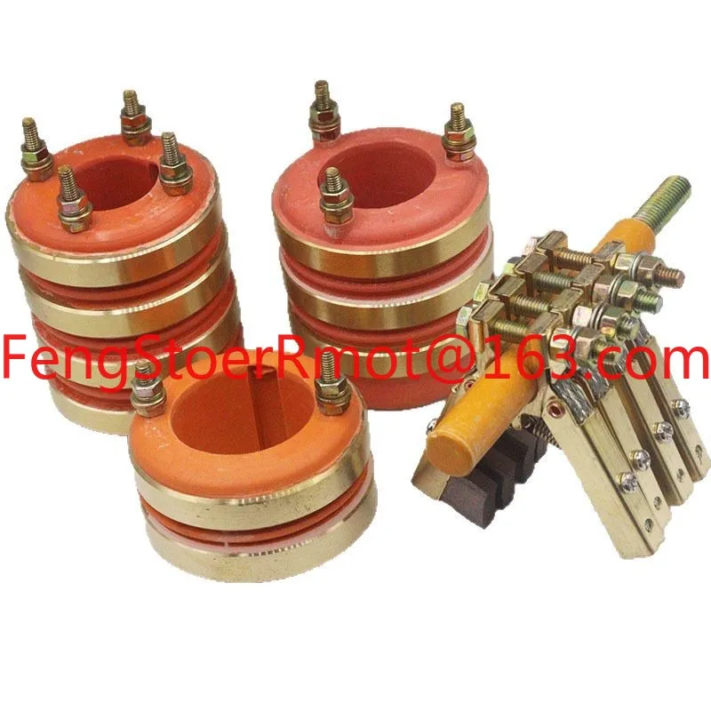 

Collector ring conductive slip ring 2 3 4 pass inner diameter 20 25 30 35 outer diameter 58 keyway 8 herringbone carbon brush