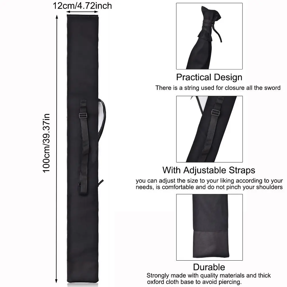 Costume Prop Thicken Bokken Bag With Strap Black Carryin Bag Katana Bag view 6