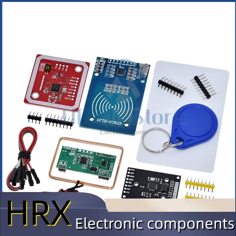 

DIYTZT NFC RFID module RC522 MFRC-522 PN532 RDM6300 Kits S50 13.56 Mhz 125Khz 6cm With Tags SPI Write & Read for arduino