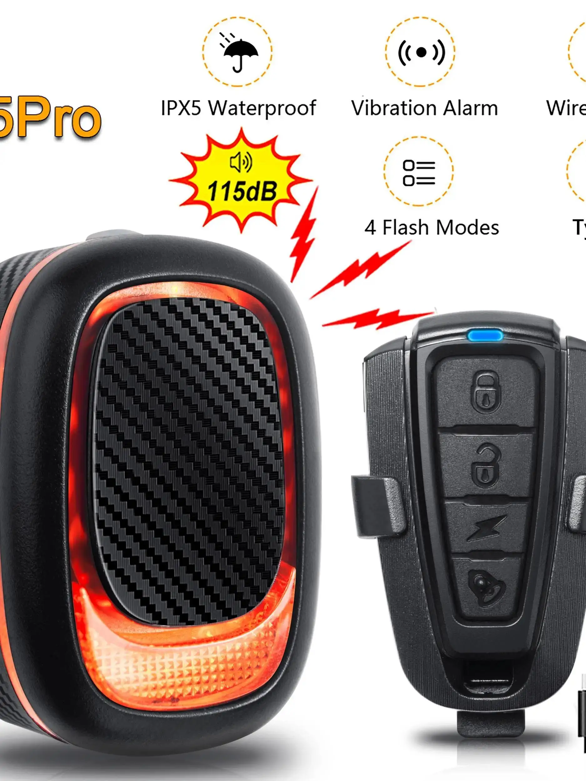 AliExpress ANTUSI Wireless Waterproof Bike Burglar Alarm A5pro Smart Auto Brake Sensing Light USB Charge Remote Control Bicycle Taillight