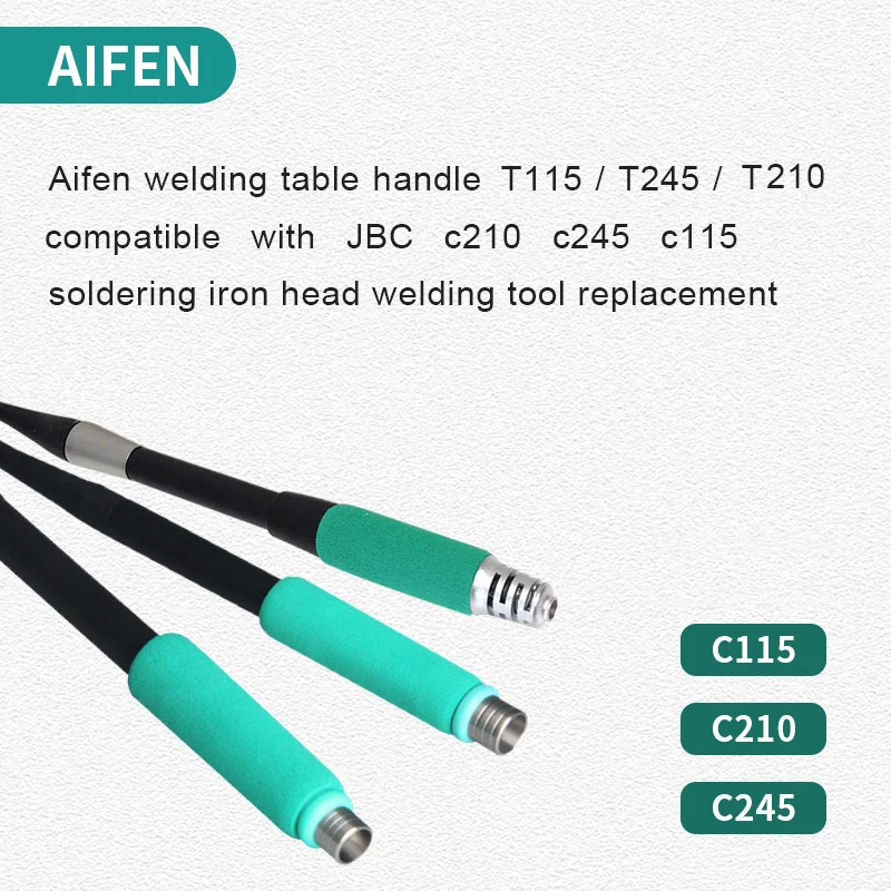 AIFEN mango de soldador para C210/C245/c115, reemplazo de hierro para aifena9/ a9pro, estación de soldadura, herramientas de mango de soldadura