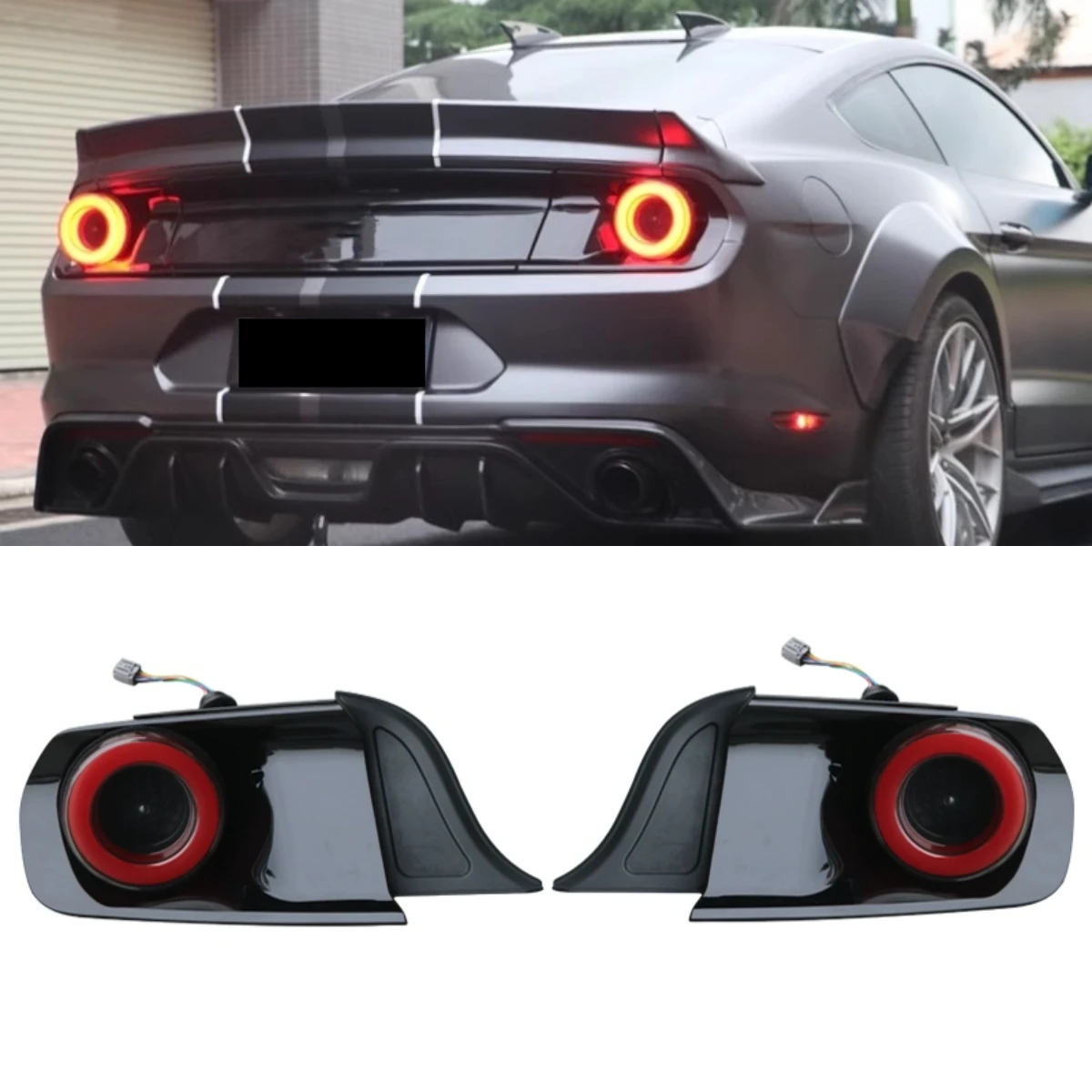 Tail light for Ford Mustang GT 15-20 modified new style stream Rear lamp Assembly Car Accessories