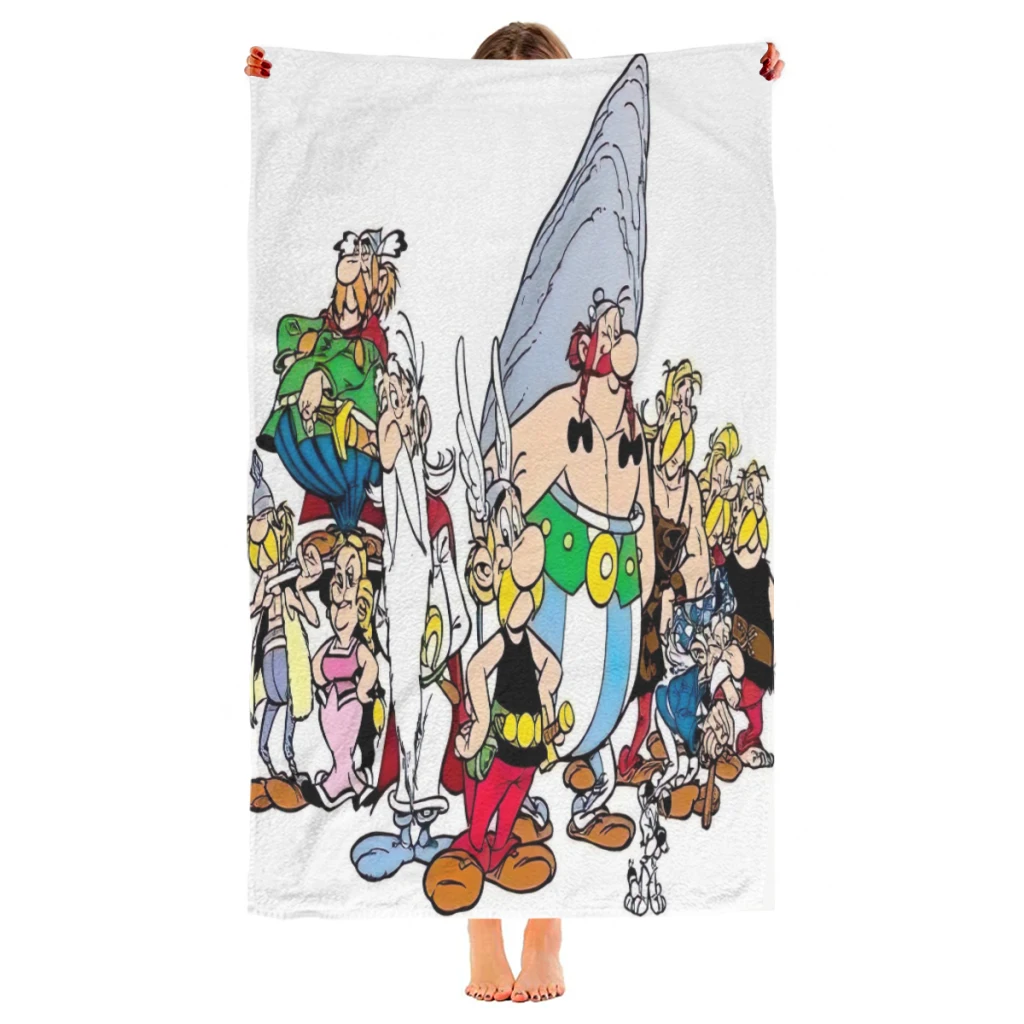 

The Adventures of Gallic Heroes Beach Towel Poncho Bathing Towels Cover-ups Quick Dry Sand Free Yoga Spa Gym Pool