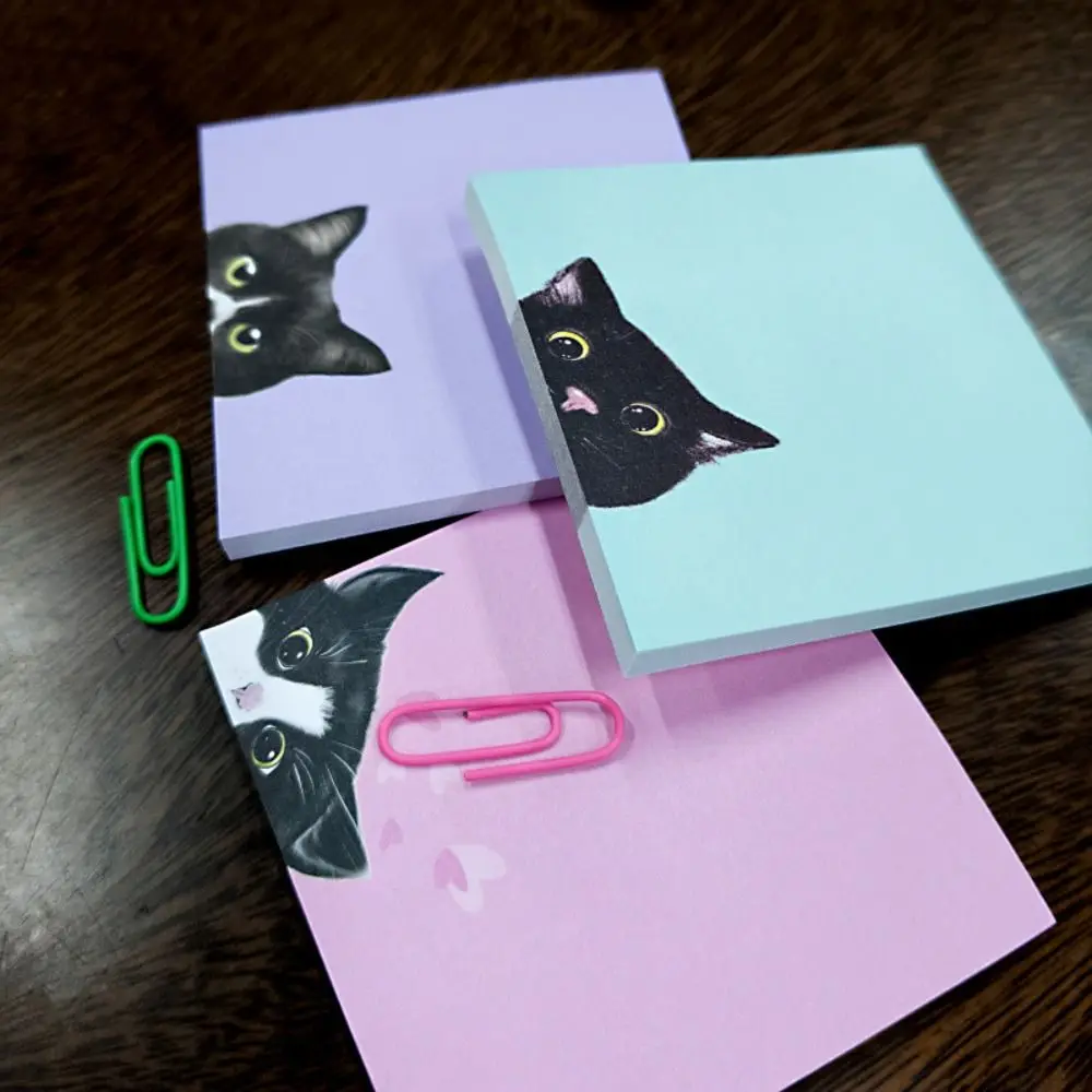 

450/300/250pcs Animal Pattern Animal Sticky Notes Sticky Cartoon Kitten Puppy Cat Dog Note Pad Memo Pad Colorful Note Paper