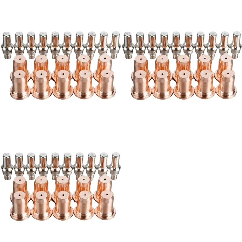 DT16 60PCS IPT-60 PT-60 IPT-40 PT40 Electrode 52582 Nozzle 51313P Fit Plasma Cutter Torch Consumables 1.1mm 60A