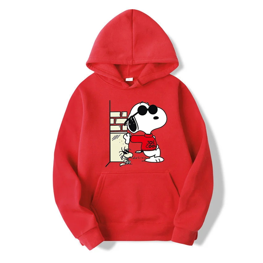 Popular cartoon character Snoopy Charlie Brown hooded hoodie for men and women, casual sports street hoodie for couples