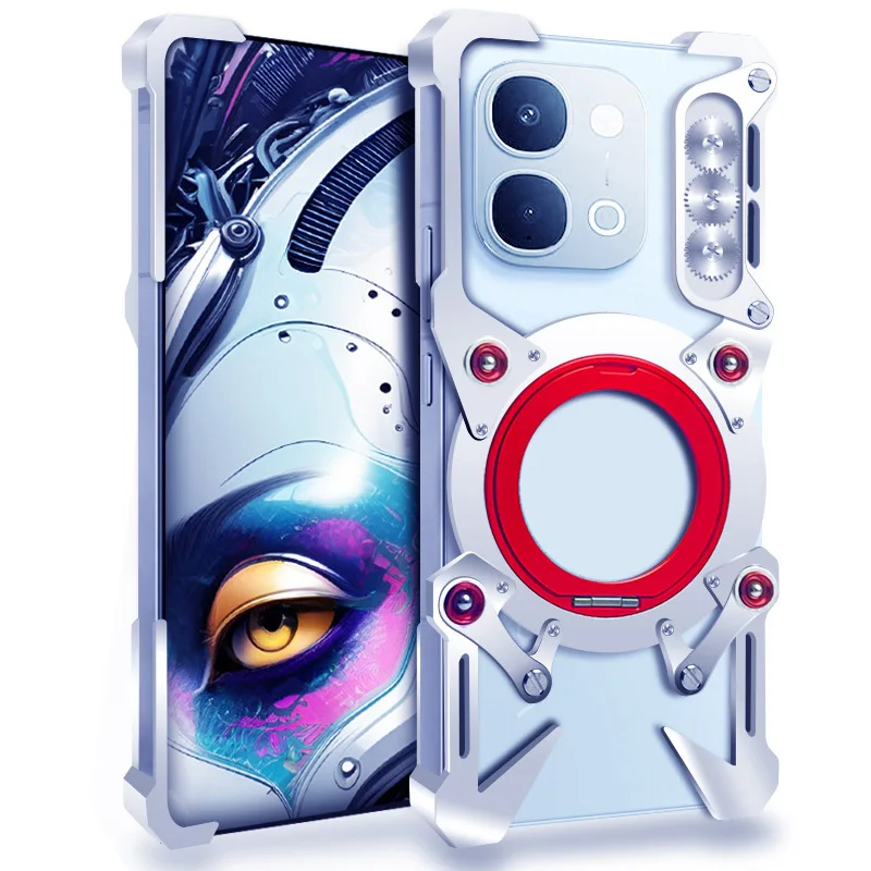 

Zimon Luxury Thor Heavy Duty Armor Metal Aluminum Phone Case For Vivo Y400 Y300 Y200 Y78 Y77 Pro Cover Back Fundas Coques Bumper