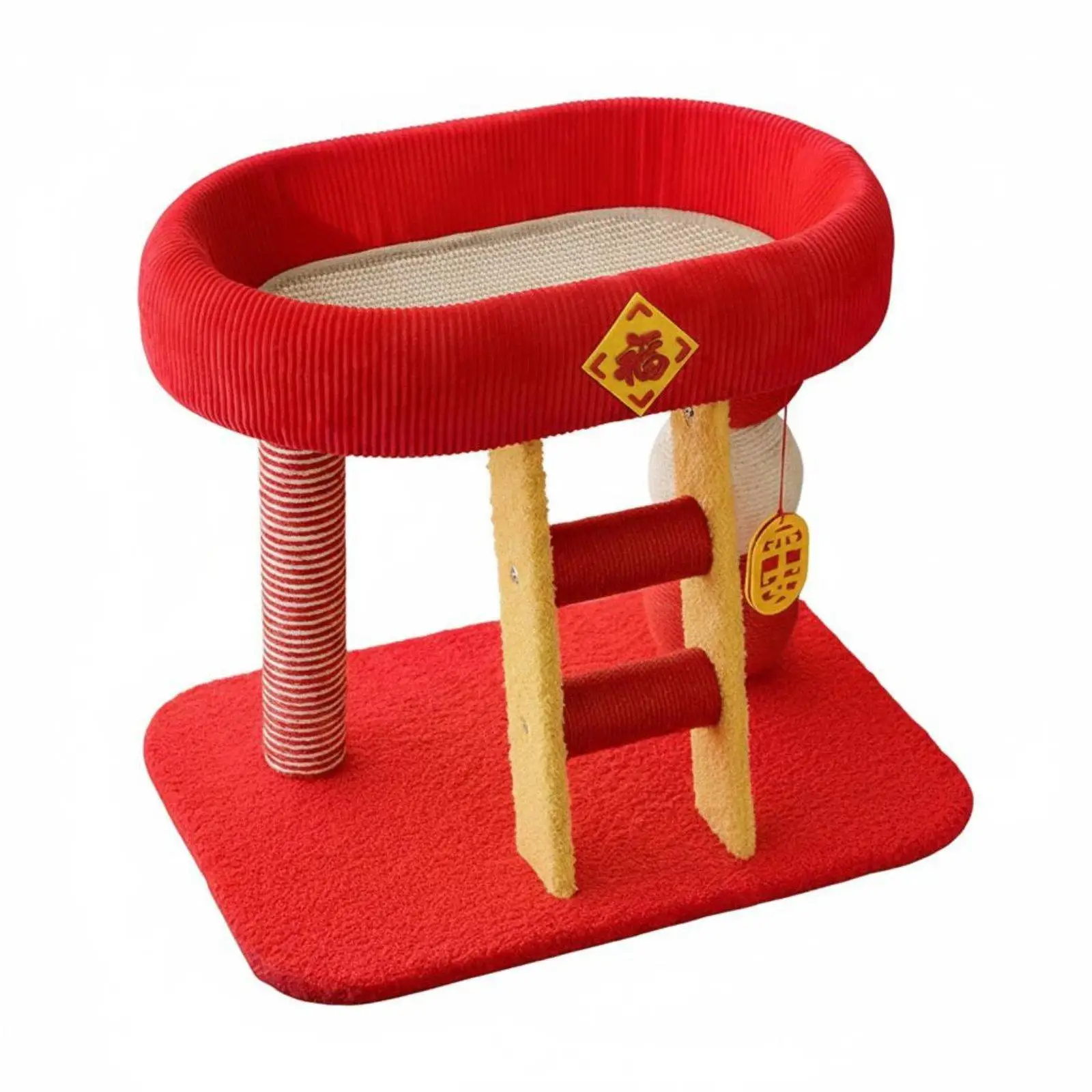Cat Climbing Structure with Folding Ladder Pets Step Cat Outlet Wall Ladder for Cats for Playful Kittens