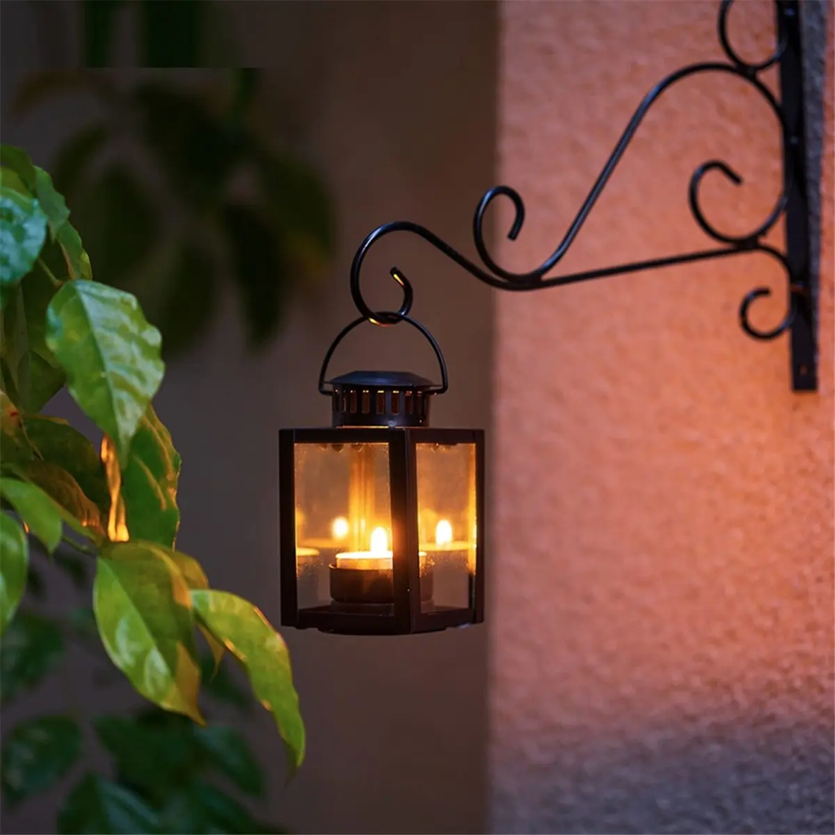 ABFW Lanterns for Candles Garden Lanterns, 2 Pcs Vintage Style Hanging Small Lanterns for Tealight Candle, Tea Light Holders