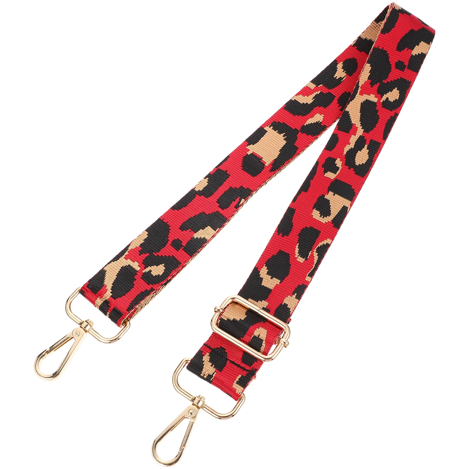 حزام كتف عريض قابل للتعديل للحقائب قابل للاستبدال من النايلون حبال كروس يمكنك صنعها بنفسك حزام حقيبة بطبعة الفهد ملحق 1.5 بوصة